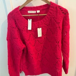 Women's Red Knit Sweater